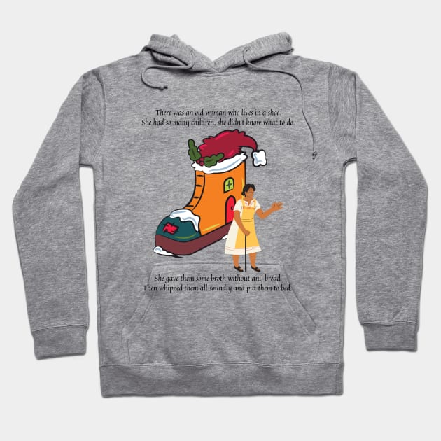 There was an old woman who lives in a shoe nursery rhyme Hoodie by firstsapling@gmail.com
